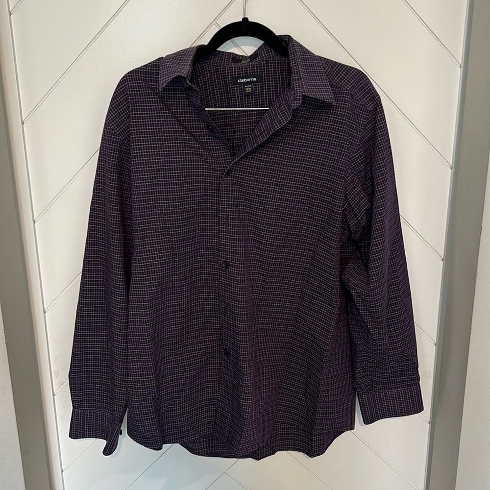 Claiborne | Mens Purple Dress Shirt (Slim Fit)